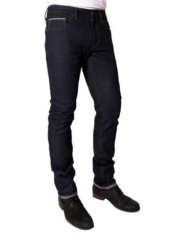 Men's Selvedge Stretch Denim: Indigo - Slim Straight Fit
