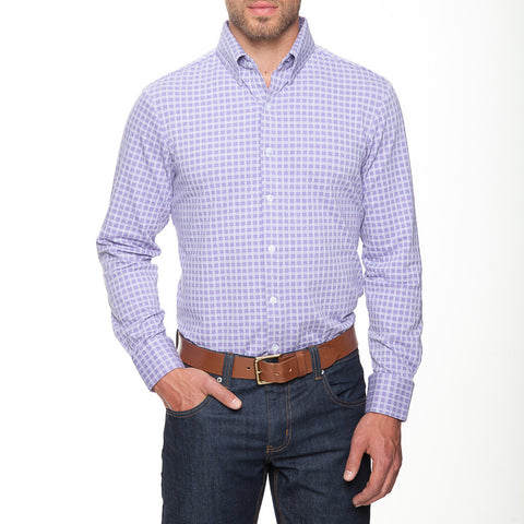 "Eliot" | Lavender Crosshatch Dress Shirt